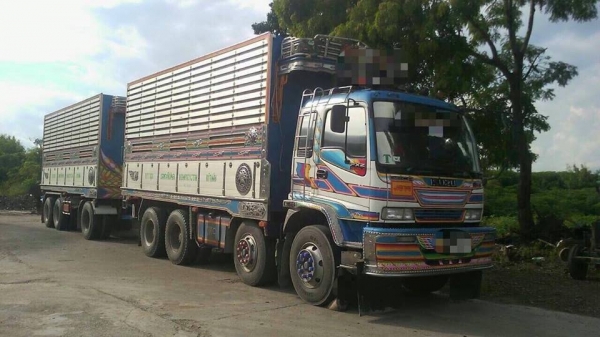 ขายรถสิบล้อ ISUZU DECA 320 พ่วงคอกเกษตรดั้ม อู่ สหกิจ รถสวยพร้อมใช้งาน