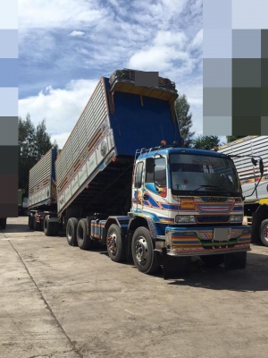 ขายรถสิบล้อ ISUZU DECA 320 พ่วงคอกเกษตรดั้ม อู่ สหกิจ รถสวยพร้อมใช้งาน