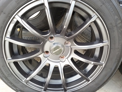 ขายล้อ15 4รู100กว้าง7 พร้อมยาง ปี 13  4 ล้อ