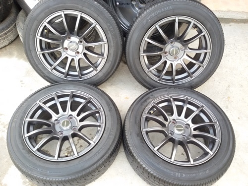 ขายล้อ15 4รู100กว้าง7 พร้อมยาง ปี 13  4 ล้อ