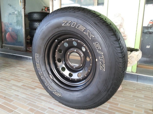 ล้อกระทะเหล็กลายหยดน้ำ tcpy พร้อมยาง falken 265/70 ขอบ 16