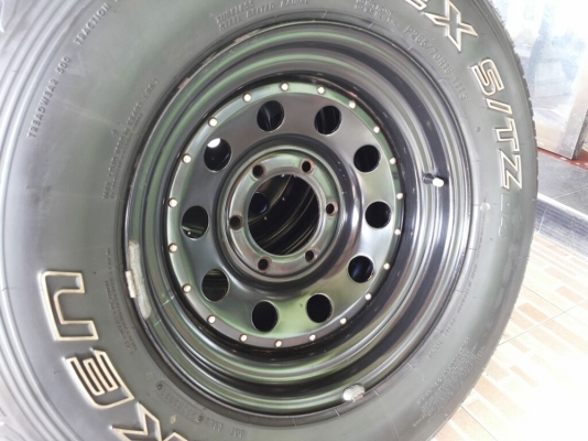 ล้อกระทะเหล็กลายหยดน้ำ tcpy พร้อมยาง falken 265/70 ขอบ 16
