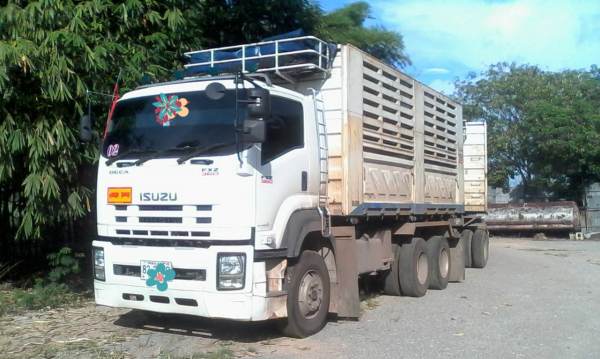 ขายดาวน์รถบรรทุก 22 ล้อพ่วงแม่ลูกดัมพ์ ISUZU DECA 360 แรงม้าปี 2556 ลูกพ่วงสามมิตร 3 เพลา ขายดาวน์ 600000