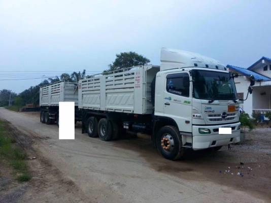 ขายรถสิบล้อ HINO FM1A 330แรง ปี55 พ่วงแม่ลูกดั้มสามมิตร รถสวยมาก