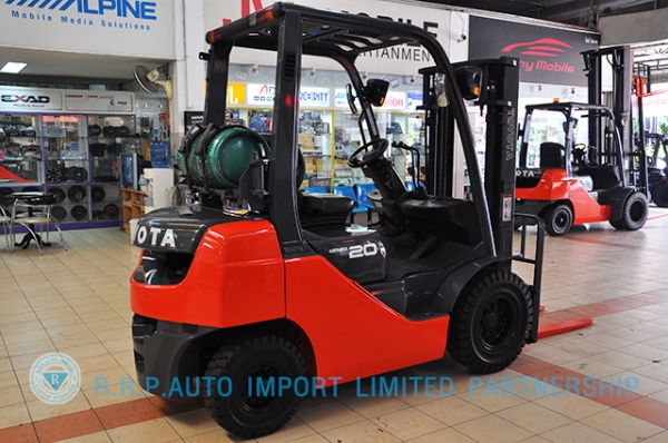 ขายรถโฟล์คลิฟท์มือสอง TOYOTA รุ่น 8FG20-19697 ราคา xxx,xxx บาท นำเข้าจากประเทศญี่ปุ่น 100\% ไม่เคยใช้งานในไทย