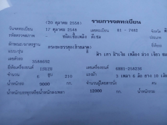 ขายราคา 665,000บ สิบล้อ อีซูซุ ร็อคกี้ 210 สโลส 2เพา ท้ายลากหางไฮโลริส ขึ้นรถเกี่ยว-แม็กโค120 สภาพดีสวยบางเดิม ทะเบียนพร้อมโอน