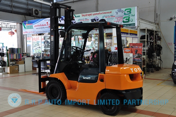 ขายรถโฟล์คลิฟท์มือสอง TOYOTA รุ่น7FD25-19872 ราคา xxx,xxx บาท นำเข้าจากประเทศญี่ปุ่น 100\% ไม่เคยใช้งานในไทย