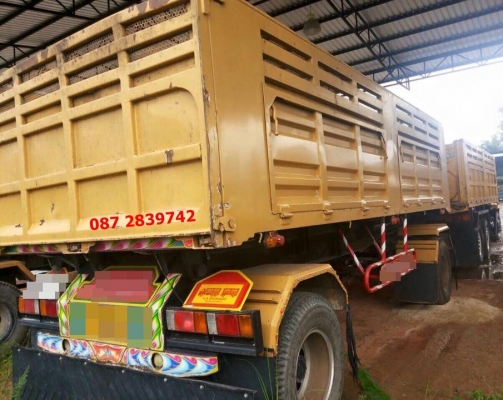 ขายรถดั้มพ์ พ่วงแม่-ลูก 18 ล้อ ตัวแม่ MITSUBISHI