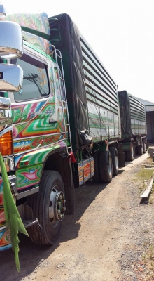 10ล้อพ่วง HINO MEGA 380 Series-500 ยูโร-3ปี52 พ่วง แม่+ลูกดั้มเนียมเกษตร อู่.เปี้ยก บ้านโป่ง **ขาย MEGA 380 ซีรีย์ 500 Hi-Speed ยูโร-3 22ล้อพ่วง แม่+ลูกดั้มเนียมเกษตร สภาพดี หล่อเหลา พร้อมใช้งาน HINO MEGA FM2PNLD P11C-UV 380แรง Ser