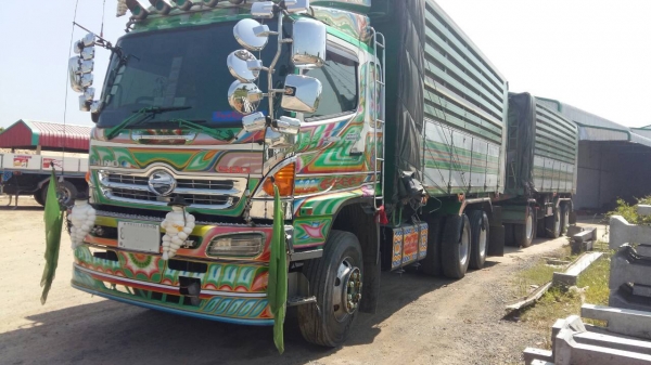 10ล้อพ่วง HINO MEGA 380 Series-500 ยูโร-3ปี52 พ่วง แม่+ลูกดั้มเนียมเกษตร อู่.เปี้ยก บ้านโป่ง **ขาย MEGA 380 ซีรีย์ 500 Hi-Speed ยูโร-3 22ล้อพ่วง แม่+ลูกดั้มเนียมเกษตร สภาพดี หล่อเหลา พร้อมใช้งาน HINO MEGA FM2PNLD P11C-UV 380แรง Ser