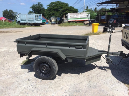 ขายเทรลเลอร์พ่วง ขนาดกระบะกว้าง 1.10เมตร ยาว 1.50เมตร อุปกรณ์ไฟใหม่ ไฟท้ายใหม่ ปลั๊ก7wey. พร้อมเดินสายไฟใหม่ ล้อหน้า ชุดครอบลูกบอลขนาด2นิ้ว มีกล่องเก็บเครื่องมือ เพลารถญี่ปุ่นอย่างดี แหนบ โช๊ค ทำสีเขียวทหาร แห้งช้า ราคา28000บาท เป็นล้อกระทะนะครับ 089 0211