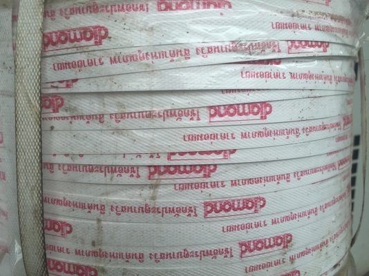 ขายสายรัดกล่อง ใช้กับเครื่อง ด้านนึงมีฉลากอีกด้านขาวล้วน มี21ม้วน