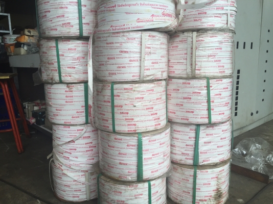 ขายสายรัดกล่อง ใช้กับเครื่อง ด้านนึงมีฉลากอีกด้านขาวล้วน มี21ม้วน