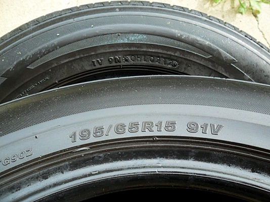 ยางขอบ15 บริดสโตน195-65-R15ลงพื้นปลายปี12 (4เส้น1,900)