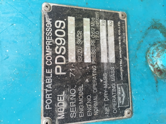ขายเครื่องปั๊มลม สกรู AIRMAN PDS90S-08 เครื่องยนต์ ISUZU สภาพสวย พร้อมใช้งาน 081-8481185 091-4902228 เอ