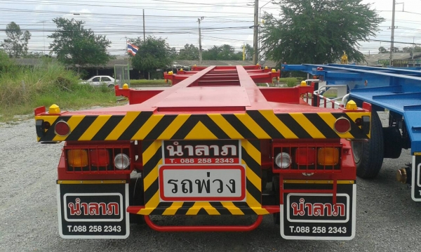 รถเทรลเลอร์ นำลาภ มงคลสยาม หางก้างปลา 40 ฟุต 3 เพลานำลาภ ใหม่ ติดต่อ พี่แวว 088-2582343