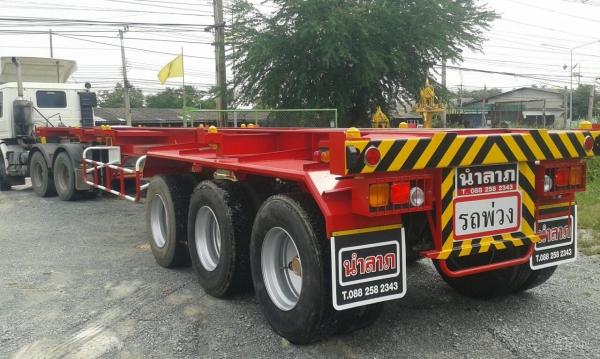 รถเทรลเลอร์ นำลาภ มงคลสยาม หางก้างปลา 40 ฟุต 3 เพลานำลาภ ใหม่ ติดต่อ พี่แวว 088-2582343