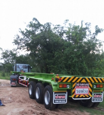 รถเทรลเลอร์ นำลาภ มงคลสยาม หางก้างปลา 40 ฟุต 3 เพลานำลาภ ใหม่ ติดต่อ พี่แวว 088-2582343