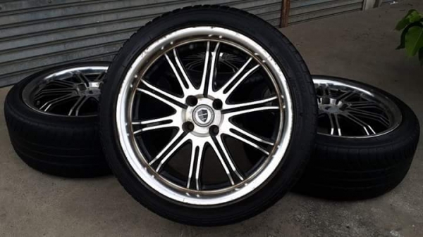 Work Schwert SC1 ขอบ 17 4รู100 แถมยางพร้อมใช้งาน