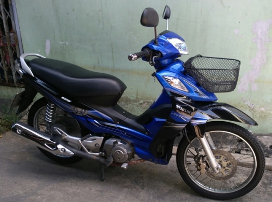 suzuki shogun 125 สีน้ำเงิน พร้อมใช้ สภาพดีมาก โช๊คใหญ่