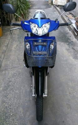 suzuki shogun 125 สีน้ำเงิน พร้อมใช้ สภาพดีมาก โช๊คใหญ่ suzuki shogun 125 สีน้ำเงิน พร้อมใช้ สภาพดีมาก โช๊คใหญ่