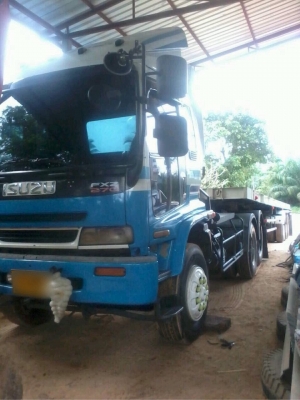 ขายรถหัวลากกับหางพื้นเรียบ22ล้อ ISUZU FXZ23NZPFT 270แรงม้าปี45กับหาง SMMปี46 สนใจโทร 081-970-1072