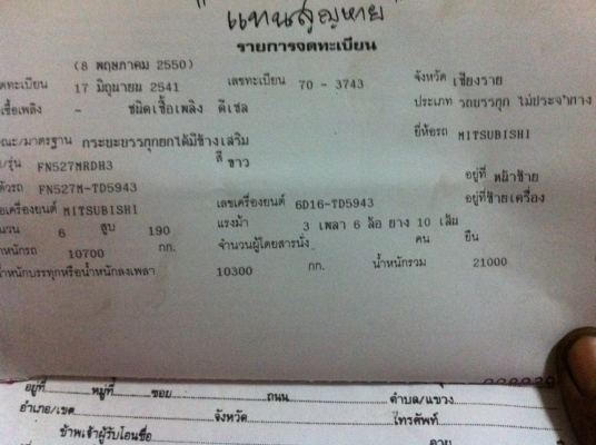 สิบล้อ มิตซู ไอ้หลง FN527 TD-195โลไฮ10สปีส ดั้มมีเนียม สภาพดีสวยกริบพร้อมใช้งาน ทะเบียนพร้อมโอน