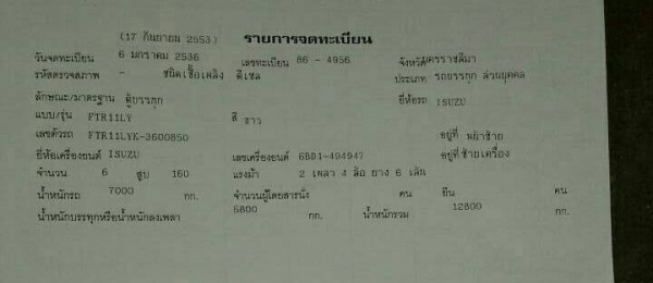 ขายด่วน ๆ595,000บ หกล้อ อีซูชุ FTR11LY-6BD1-165 หัวยกไฟฟ้ ตู้แห้ง10บาน ช่วงยาว 7.20ม สภาพพร้อมสวยกริบบางเดิมไม่มีผุทั้งคัน  ทะเบียนพร้อมโอน ราคา 585,000บ ครับ สวยมากน่าใช้