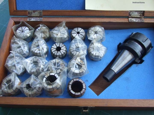 ชุด Collet Chuck set ER-32 ของ ETM บรรจุในกล่องไม้อย่างดี