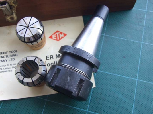 ชุด Collet Chuck set ER-32 ของ ETM บรรจุในกล่องไม้อย่างดี