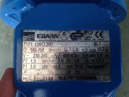 ขายปั้มน้ำหัวสแตนเลส Ebara 2HP. 380V แบบใบเปิด สภาพสวย วิ่งนิ่ม พร้อมใช้งาน มี 2ตัวครับ ( เหลือ 1 ตัวครับ ) ขายปั้มน้ำหัวสแตนเลส Ebara 2HP. 380V แบบใบเปิด สภาพสวย วิ่งนิ่ม พร้อมใช้งาน มี 2ตัวครับ ( เหลือ 1 ตัวครับ )