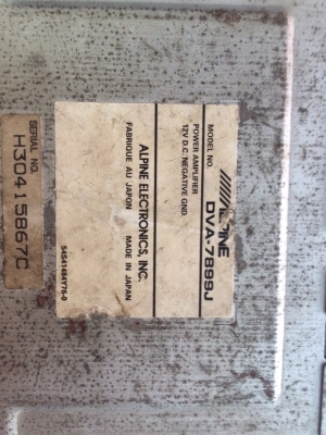 Power Alpine DVA-7899J 50W*4CH ขนานเท่าฝ่ามือ Made in japan มือ2 ญี่ปุ่น