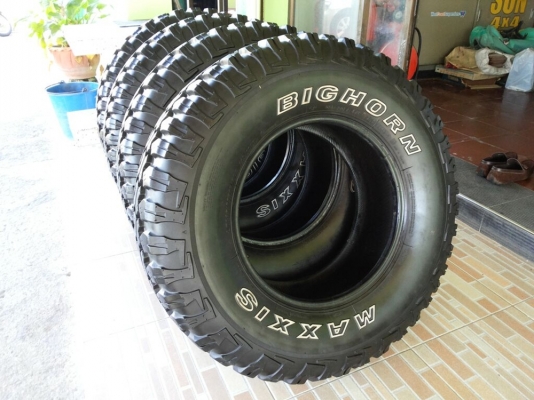 ขายยาง mud maxxis bighorn 762 ขนาด 265 / 75 / 16 ดอกเต็ม ไม่เป็นบั้ง