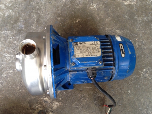 ขายปั้มน้ำหัวสแตนเลส Ebara 1.2HP. 380V สภาพดี วิ่งนิ่มเดิมๆ พร้อมใช้งาน