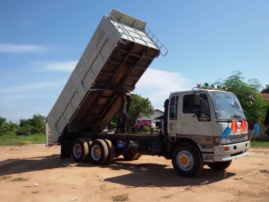 ขายรถบรรทุกสิบล้อดัมพ์ HINO 3M เครื่องเดิม 240 แรง ปี 36 กระบะดัมพ์สหะมิตร ทะเบียนพร้อม