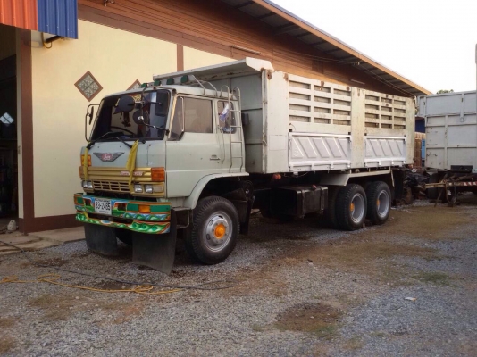 ขายรถบรรทุกสิบล้อดัมพ์ HINO SUMO 227 เครื่องเดิม EM100-220 แรง กระบะดัมพ์มีระบบลากลูก ทะเบียนพร้อม