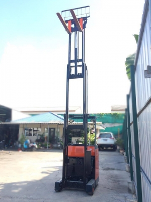 ขายรถโฟล์คลิฟท์ไฟฟ้ายืนขับ TOYOTA 7FBR13-500P ยกได้ 1.3 ตัน ยกสูง 5 เมตร แบตดีมาก 094-4267888 จะเด็ด