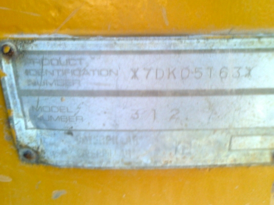 ขายรถแบคโฮ CAT 312B เอกสารพร้อมจดทะเบียน