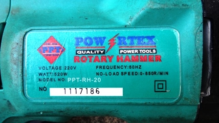 สว่านโรตารี่2ระบบPower trexรุ่นPPT-RH-20สภาพใหม่ พร้อมใช้งาน สว่านโรตารี่2ระบบPower trexรุ่นPPT-RH-20สภาพใหม่ พร้อมใช้งาน