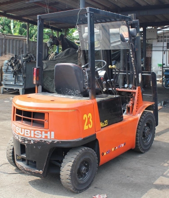 รถฟอร์คคลิฟต์ MITSUBISHI 2ตัน เครื่องดีเซล เสา3เมตร พร้อมใช้งาน ไฮดรอลิกปรกติไม่ซึม เกียร์ดี เครื่องดี