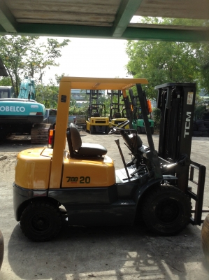 +++ ขายโฟล์คลิฟท์  T.C.M. FG20  (รถนอก  4000 กว่า  ชม. )  ขนาด  2  ตัน  เครื่องยนต์เบนซิน   เสา  3  เมตร  เกียร์ธรรมดา  งา 1,070  มม.  ยางตัน  4  เส้นครับ