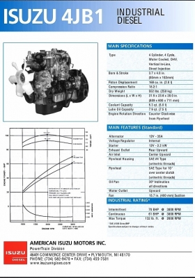 เครื่องนอก ISUZU 4JB 1 เครื่องนอก ISUZU 4JB 1