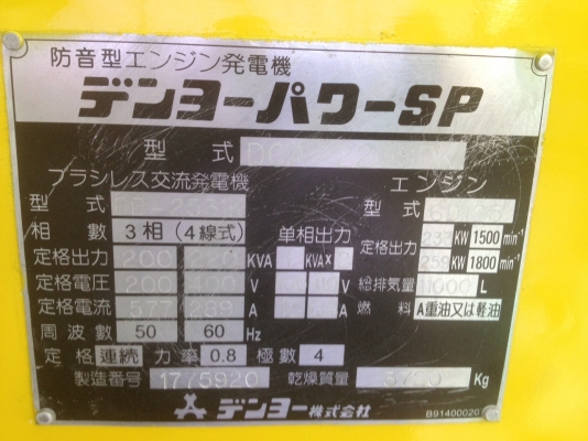 ขายเครื่องปั่นไฟสภาพดี มือสองจากญี่ปุ่น พร้อมใช้งาน