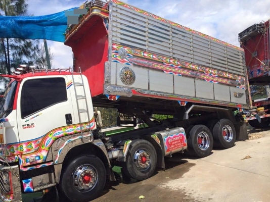 ขายรถสิบล้อ ISUZU DECA FXZ360แรง ปี56 ดั้มมิเนียม อู่ธนิลกลการ ดั้มเนียมชุดใหญ่