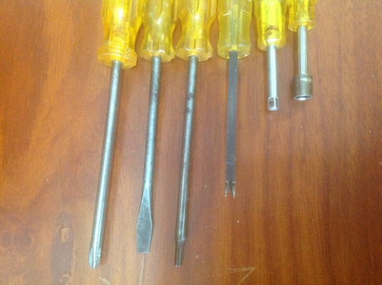 ขายไขควงปาก 6 แบบ 6 ชิ้น ตัวใหญ่ๆ หนาๆ Vintage U.S.A.ฟรีจัดส่ง