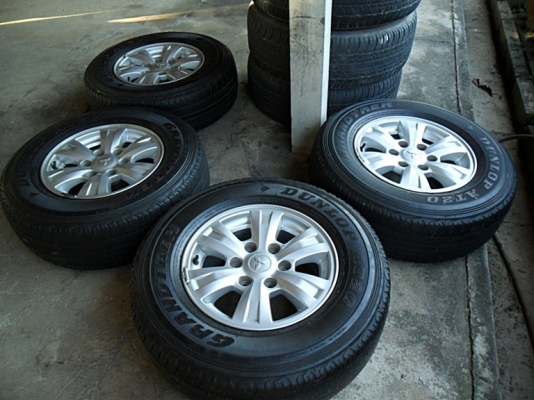 แม็กกระบะขอบ16-6รู139 พร้อมยาง ดันล็อป 245-70-R16ปี12 (4ล้อ4,500บ.) แม็กกระบะขอบ16-6รู139 พร้อมยาง ดันล็อป 245-70-R16ปี12 (4ล้อ4,500บ.)