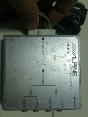 Alpine KCE-431R SPEAKER TO RCA INTERFACE ADAPTOR ทำสายลำโพงให้เป็นปรีเอ้า ปรีเอ้า2ชุด FRONT และ REAR มือ2 ญี่ปุ่น