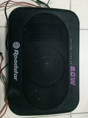 SUB BOXใต้เบาะ Roadster SW-800 4นิ้ว 80W มีปรับGAIN PHASE FILTER Made in Japan มือ2 ญี่ปุ่น