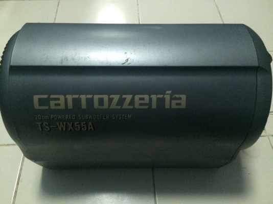 SUB BASUGA Pioneer TS-WX55A 8นิ้ว ว้อยคู่ 100W ปรับความถี่ช่วง50-125Hz มีไฟ วิ่งตามจังหวะเสีบงเบส มือ2 ญี่ปุ่น