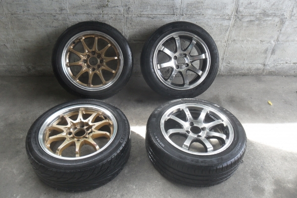 ล้อแม็ก 15นิ้ว 4รู พร้อมยาง สวยๆ 4 ล้อ ราคา 4900 บาท